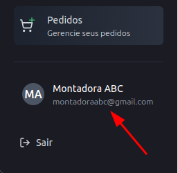 Botão de configurações